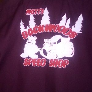 Mott's Backwoods Speed Shop S/S work shirt Lg